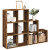 Librería divisora 3 niveles madera envejecida 137.5x29x103.5 cm 1