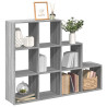 Librería divisora 3 niveles madera gris Sonoma 137.5x29x103.5cm 1