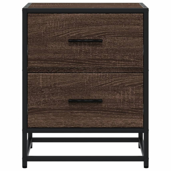 Mesita de noche madera de ingeniería marrón roble 40x31x50 cm M 5