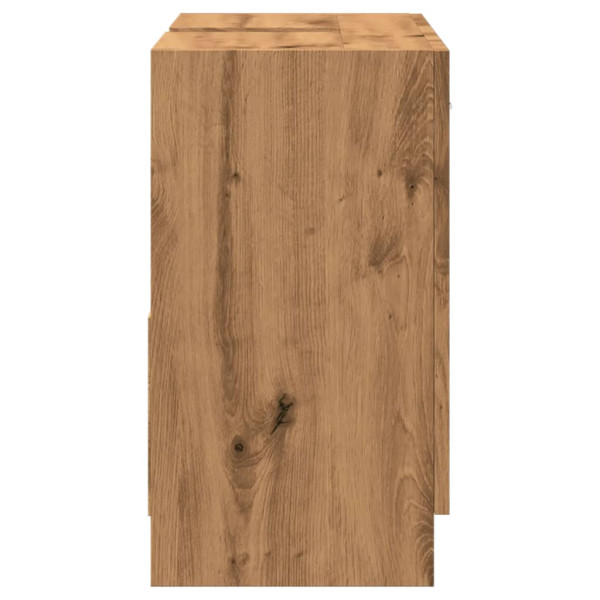 Armario de lavabo madera ingeniería roble artisian 63x30x54 cm M 5