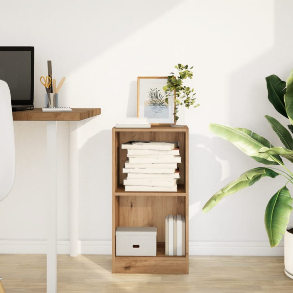 Estantería de madera de ingeniería roble artesanal 40x24x76 cm M 3