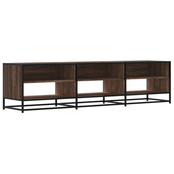 Mueble de TV madera de ingeniería marrón roble 180x40x46 cm M 2