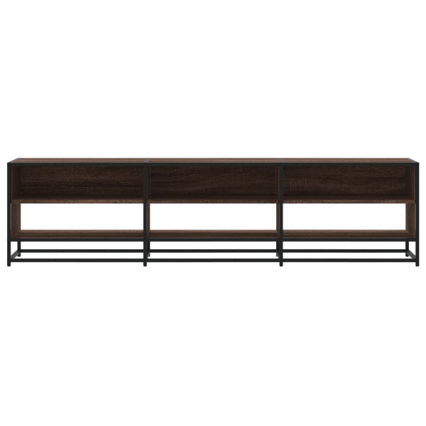 Mueble de TV madera de ingeniería marrón roble 180x40x46 cm M 4