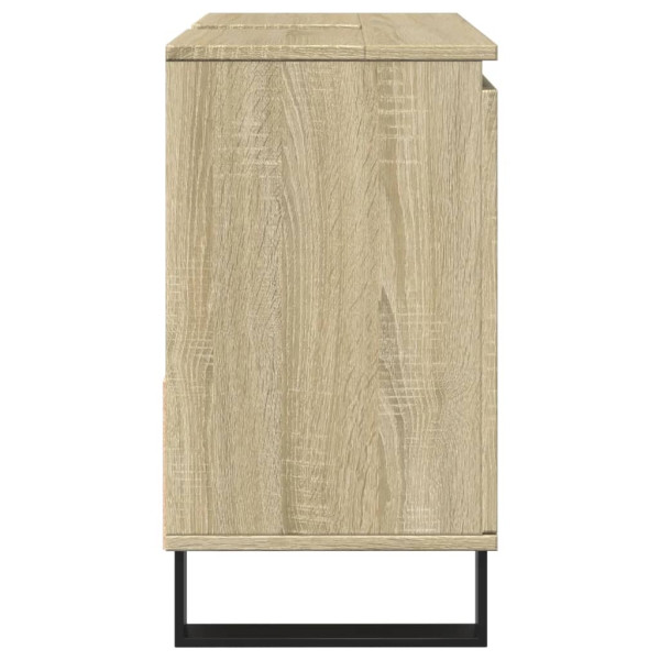 Armario de baño madera contrachapada roble Sonoma 65x33x60 cm M 4