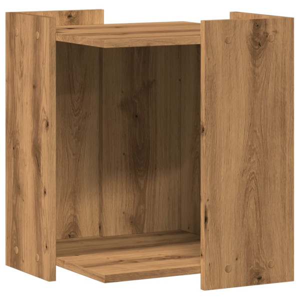 Mueble arenero para gatos madera roble artisian 42x42x51 cm M 2
