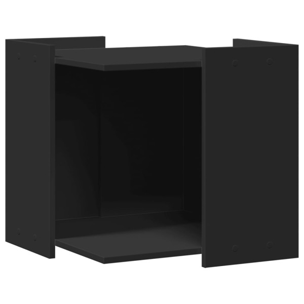 Mueble arenero para gatos madera ingeniería negro 53x53x51 cm M 2