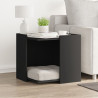 Mueble arenero para gatos madera ingeniería negro 53x53x51 cm 3