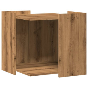 Mueble arenero para gatos madera roble artisian 53x53x51 cm H