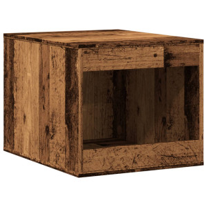 Mueble arenero de gatos madera ingeniería envejecida 47x59x42cm H