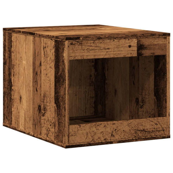 Mueble arenero de gatos madera ingeniería envejecida 47x59x42cm M 2