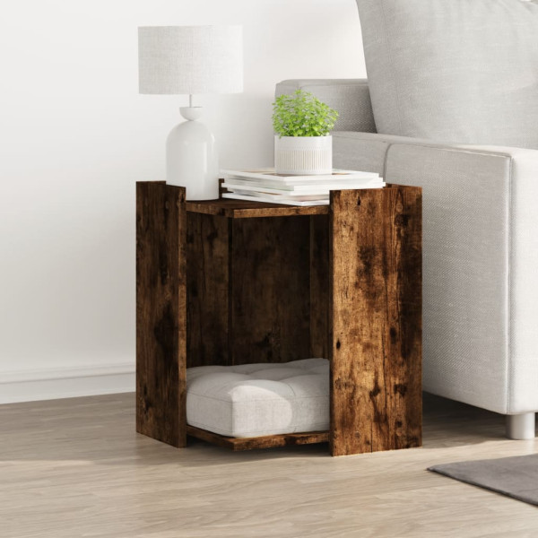 Mueble arenero para gatos madera roble ahumado 42x42x51 cm M 3