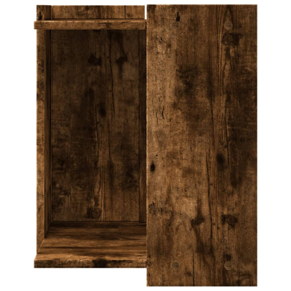 Mueble arenero para gatos madera roble ahumado 42x42x51 cm M 4