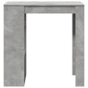 Mesa alta bar con estantes madera gris hormigón 102x50x103.5cm 4