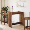 Mesa alta de bar madera ingeniería envejecida 102x50x103.5 cm 3