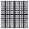 Biombo separador de 6 paneles madera maciza Paulownia negro 4