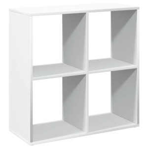 Librería divisora madera ingeniería blanca 69.5x29x69.5 cm H