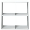Librería divisora madera ingeniería blanca 69.5x29x69.5 cm 5