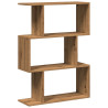 Librería divisora 3 niveles madera roble artisan 70x24x97 cm 2