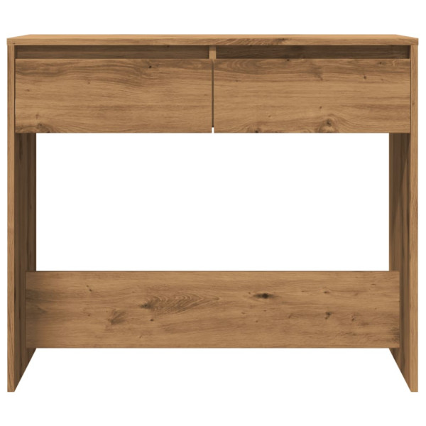 Mesa consola madera de ingeniería roble artesanal 89x41x76.5 cm M 4