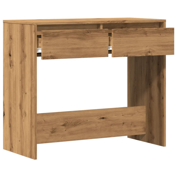 Mesa consola madera de ingeniería roble artesanal 89x41x76.5 cm M 5