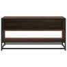 Mueble TV metal y madera ingeniería marrón roble 91x40x46 cm 4