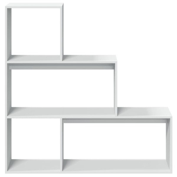 Librería divisora 3 niveles madera blanca 123x29x123 cm M 5
