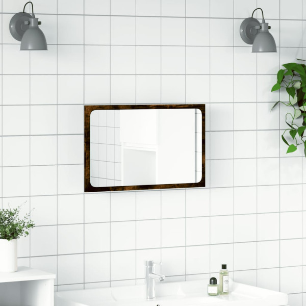Espejo de baño LED madera ingeniería roble Sonoma 60x8.5x38 cm M 4