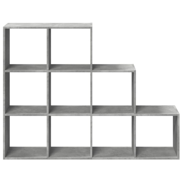 Librería divisora 3 niveles madera gris 137.5x29x103.5 cm M 5