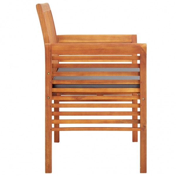 Banco de jardim 2 lugares c/ almofadão 120 cm acácia maciça M 3