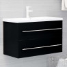 Mueble de lavabo madera de ingeniería negro 80x38.5x48 cm 1