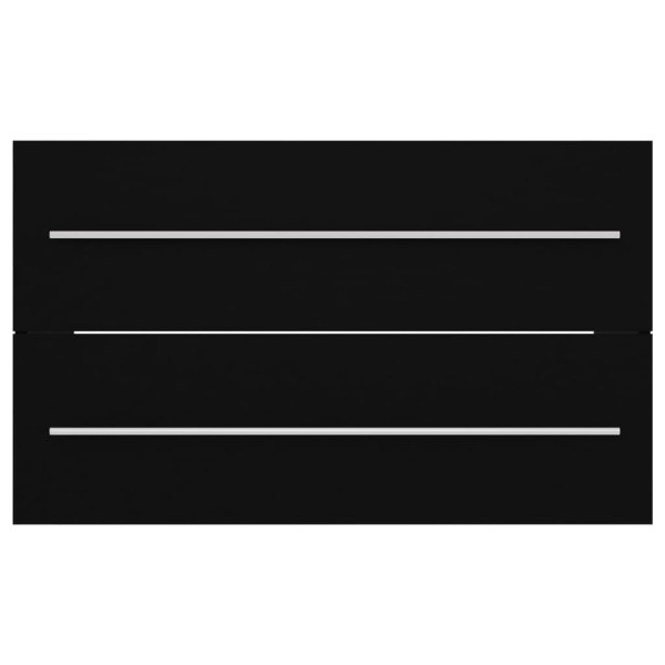 Mueble de lavabo madera de ingeniería negro 80x38.5x48 cm M 4