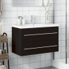 Mueble de baño con lavabo integrado negro 5