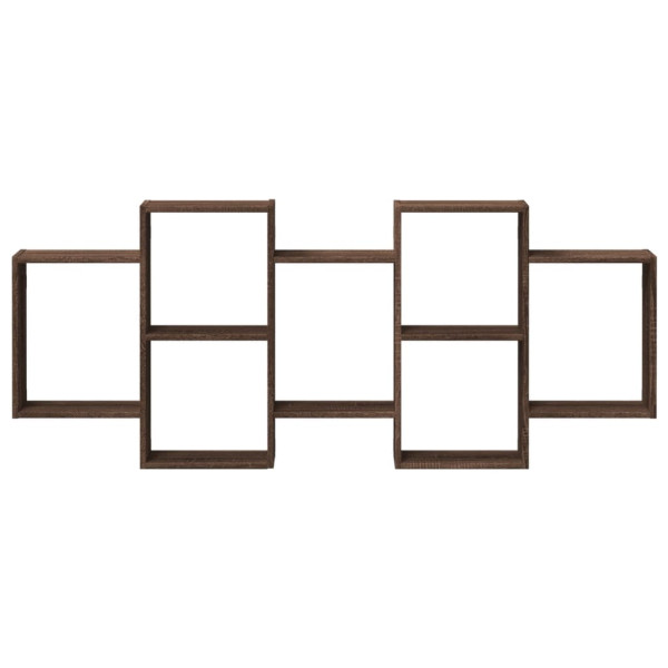 Estantería de pared madera ingeniería marrón roble 159x18x65 cm M 4