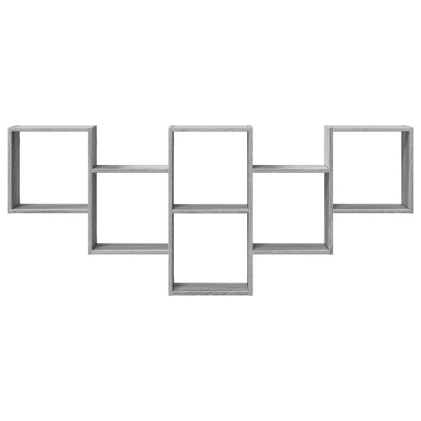 Estantería de pared madera ingeniería gris Sonoma 159x18x66 cm M 4