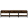 Mueble para TV madera de ingeniería roble ahumado 180x40x46 cm 4