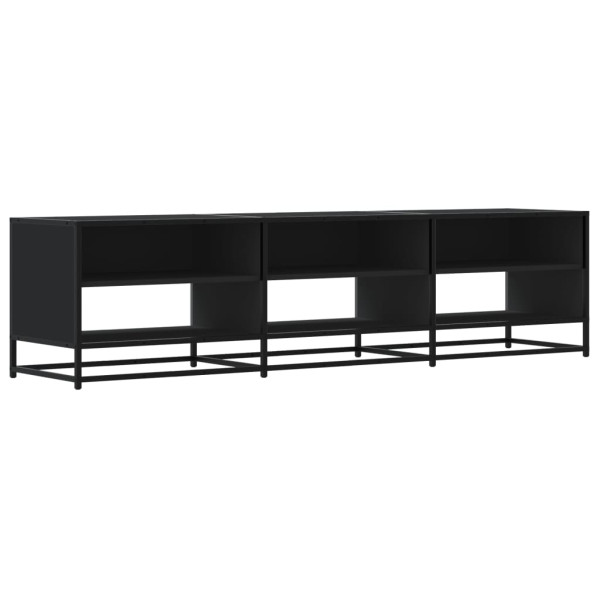 Mueble de TV madera de ingeniería negro 180x40x46 cm M 2