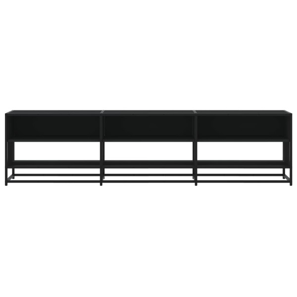 Mueble de TV madera de ingeniería negro 180x40x46 cm M 4
