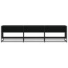 Mueble de TV madera de ingeniería negro 180x40x46 cm 4