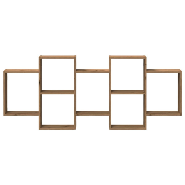 Estante de pared madera ingeniería roble artisian 159x18x65 cm M 4