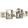 Estante de pared madera ingeniería roble Sonoma 129x18x42 cm 3