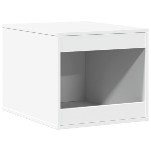 Mueble arenero para gatos madera ingeniería blanco 47x59x42 cm H