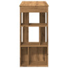 Mesa alta con estantes madera roble artisian 102x50x103.5 cm 5