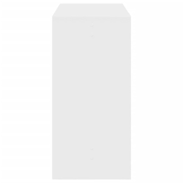 Mesa alta de bar madera ingeniería blanca 102x50x103.5 cm M 5