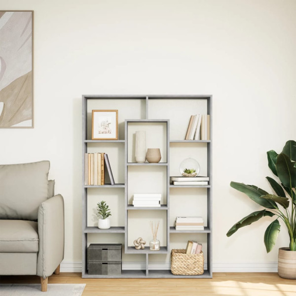 Estante 102x29x143 cm contraplacado cinzento-cimento M 3