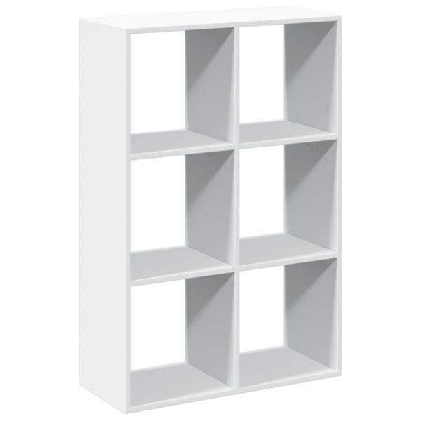 Librería divisora madera ingeniería blanco 69.5x29x103.5 cm M 2