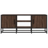 Mueble TV metal y madera ingeniería marrón roble 100x35x41 cm 4