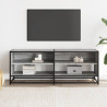Mueble TV metal y madera ingeniería gris Sonoma 120.5x40x46 cm 3