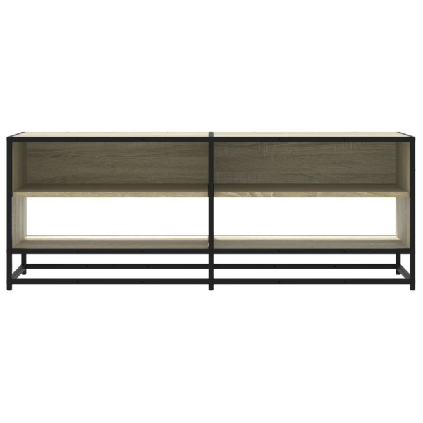 Mueble TV metal y madera ingeniería roble Sonoma 120.5x40x46 cm M 4
