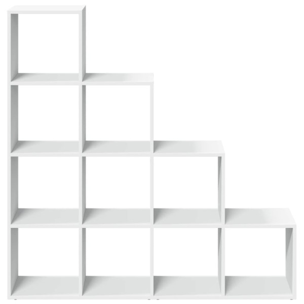 Librería divisora 4 niveles madera blanca 131.5x29x131.5 cm M 5
