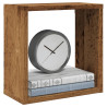 Estantes cubo de pared 4 uds madera envejecida 30x15x30 cm 1